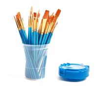 Ages 10 Pièces Pinceaux Pour Enfants Bleu Rond Pointe Pointue Nylon Brosse À Cheveux Ensemble Dessin Aquarelle Stylo