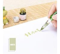 Ages Stylo De Calligraphie En Verre Cristal Verre Dip Encre Stylo Ensemble Non-Carbone Encre Signature Stylos Outils D'écriture Sous-Vente