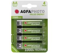 AgfaPhoto 70109 Pack de 4 Piles rechargeables Mignon AA 2300 mAh
