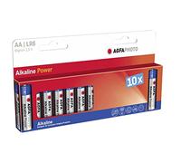 AgfaPhoto 110-803951 : Pile Alcaline AA 1.5V, Batterie à Usage Unique, Pack de 10, Format Cylindrique, Type d'emballage Blister, Couleur Bleu/Gris