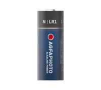 AgfaPhoto Pile Alcaline LR1 1.5V - Dimensions 12x30.2mm - Température d'opération -15°C à 55°C - Conditionnement Blister - Référence 110-803678