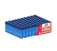 AGFAPHOTO Piles AA Alcalines Plus LR6 (1.5V, Lot de 100) - Longue Durée de Vie - Idéales pour Télécommandes, Jouets, Appareils Photo et Plus - Usage Domestique ou Professionnel
