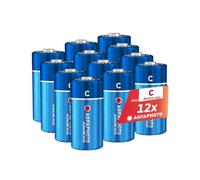 AgfaPhoto Piles Baby C LR14 Alcalines Plus (1,5V, Lot de 12) - Longue Durée de Vie - Idéales pour Appareils Ménagers, Lampes de Poche, Jouets et Plus - Performance Fiable et Constante
