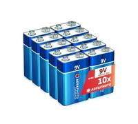 AgfaPhoto Piles E-Block 6LR61 Alcalines Plus (9V, Lot de 10) - Longue Durée de Vie - Idéales pour Appareils Photo, Télécommandes et Gadgets Électroniques - Performance Fiable et Constante