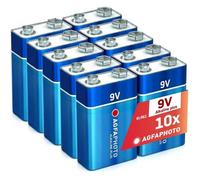 AgfaPhoto Piles E-Block Alcaline PLUS 6LR61 (9V, Lot de 10) - Appareils Photo, Gadgets