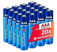 Piles AAA Alcalines PLUS LR03 (1,5V, Lot de 20) - Longue Duree de Vie - Ideales pour Telecommandes, Jouets, Appareils Photo et Plus - Usage