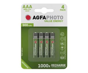 Agfaphoto Rechargeable Micro AAA 4 pièces - Piles