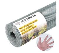 AggFencer 91cm x 15,2m Clôtures, 0,6mm Épaisseur 6,3 x 6,3mm Diamètre, Poulailler galvanisé,Clôtures pour élevage, filet de cage de volaille