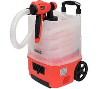 Aggrégat de peinture HVLP - Yato - 1100W - Buses 1, 1.8, 2.6 mm - Tuyau 5 m - Réservoir 0.8 l - Nettoyage facile - Roues