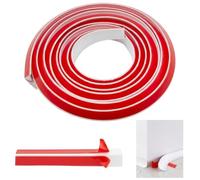 AggSound Moulures décoratives autocollantes blanches de 5 m, 15 mm x 15 mm, en silicone flexible, pour salle de bain, cuisine, salon, mur