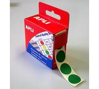 AGIPA Lot de 10 Boites Distributrice de 150 étiquettes Gommettes de signalisation Rondes 15 mm Vert