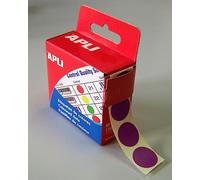 AGIPA Lot de 10 Boites Distributrice de 150 étiquettes Gommettes de signalisation Rondes 15 mm Violet
