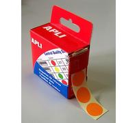 AGIPA Lot de 3 Boittes Distributrice de 150 étiquettes Gommettes de signalisation Rondes 15 mm Orange
