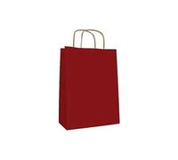 APLI Sac papier cadeau kraft 101648 350 x 400 mm avec cordelette Lot de 50 Rouge