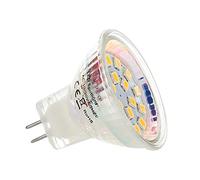 AGIPS lampes basse tension LED Ampoules MR11 GU4 Mini 1 2V 24V 2835 SMD 3W 12LE DS 1 8 La lampe blanche chaude brillante de DS remplace la lumière halogène 20W Ampoules domestiques ( Couleur : Warm Wh