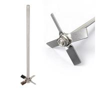 Agitateur à 4 pales à angle droit en acier inoxydable 304, diamètre de l'agitateur 40 à 120 mm - 1,57 à 4,72 pouces, tiges d'agitation mécaniques de laboratoire 1 pièce(100x400mm/3.94x15.75in)