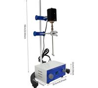 Agitateur de laboratoire à suspension - JJ-1 - 60 W - Vitesse réglable de 0 à 2 800 tr/min - Minuterie de 0 à 120 min - 220 V 50 Hz - Prise européenne - 20,5 × 14 × 60 cm