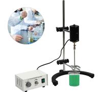 Agitateur de laboratoire - Agitateur électrique suspendu - Moteur 100 W - 0 à 3 000 tr/min - Minuterie 0 à 120 min - Pour peintures et liquides - Prise UE 220 V - Noir