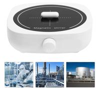 Agitateur magnétique, puissance 5 W, vitesse 0-4000 tr/min, capacité de mélange 1 litre, dimensions 11,6 x 11,6 x 3,5 cm, niveau sonore 40 dB