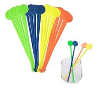 Agitateurs à cocktail - YSTP - Lot de 80 - Plastique - 17,8 cm - Multicolores
