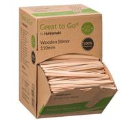 Agitateurs en bois, longueur 11 cm - Boite distributrice de 2000