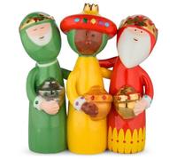 AGJ01 4 Uno, Due, Tre Re Magi figure en porcelaine Rois Alessi - 8003299440221