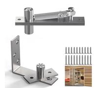 Aglehome Charnière pivotante robuste pour porte cachée, bibliothèque, charnière de porte cachée pour porte secrète en bois, rotation à 180 degrés, système de charnière à pivot invisible en acier