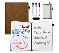 AGM Mini tableau blanc A4 avec 3 stylos de couleur et gomme pour bureau, salle de t usage domestique - Marron