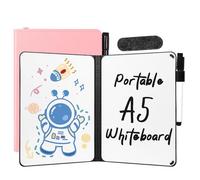 AGM Mini tableau blanc A5 rose double face effaçable à sec avec stylo, tableau blanc de bureau pour étude, réunion, brouillon, notes, gribouillage