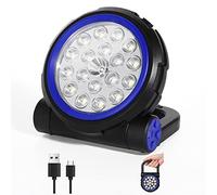 AGM Projecteur LED, batterie 5200 mAh, lampe de secours portable, 10 W, 800 lm, super lumineuse, pliable à 180° et chargement USB, lampe de travail IPX5 avec 4 modes d'éclairage, pour pannes de