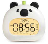 Agmoctz Réveil Panda Sleep Trainer pour Enfants, Rechargeable par USB, 3 Alarmes, Minuteur, Aide au Réveil pour Garçons et Filles, Cadeaux