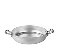 Agnelli Family Sauteuse 2 Poignées, Diamètre 32 cm, Aluminium, Argent Clair