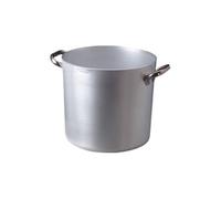 Pentole Agnelli ALMA10340 Pot Haut à Deux poignées Acier Inoxydable, Aluminium Professionnel 3 mm, 46,5 l