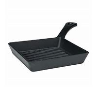 Agnelli Mini Cocottes avec Grille Noir Manche Fonte d'Aluminium Graphite Noir 16 x 16 cm