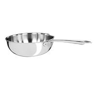 AGNELLI Poêle en acier inoxydable finition brillante 3ply Mantecare 24 cm