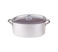 Agnelli Poignées en Aluminium Mat Cocotte Ovale avec Couvercle poêle à Frire 30 cm Code fama2630