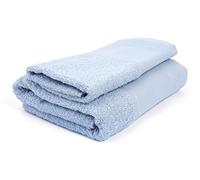 Ago.fil S.r.l. - Lot de 2 Serviettes (1 + 1) à Broder, 100% Coton, Bleu Ciel, 60 x 105 - 40 x 60 cm
