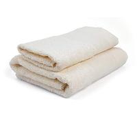 Ago.fil S.r.l. - Lot de 2 Serviettes (1 + 1) à Broder, 100% Coton, Ivoire, 60 x 105 - 40 x 60 cm