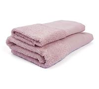 Ago.fil S.r.l. - Lot de 2 Serviettes (1 + 1) à Broder, 100% Coton, Rose, 60 x 105 - 40 x 60 cm