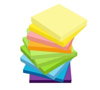 Agoer 1000 Feuillets Notes Sticky Notes de 10 Couleurs Vives, 76 x 76 mm Super Sticky Notes,bloc Note Autocollantes, Notes Super Adhésives pour l'école, le bureau, la maison