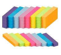 Agoer 40 Sticky Notes - 15 x 50 mm Notes Autocollantes Colorées de 8 Couleurs - Mini Marque-pages - 5 Blocs/Couleur - 100 Feuilles/Bloc - 4000 Feuilles Notes Adhésives pour la Maison/École/Bureau