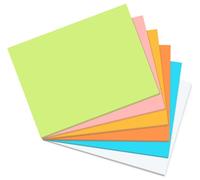 Agoer Lot de 6 Notes Autocollantes Extra Larges - 203 x 152 mm - 6 Couleurs - Pour Tableau Blanc, Liste de Vérification, Cartes de Modération (50 feuilles par bloc)