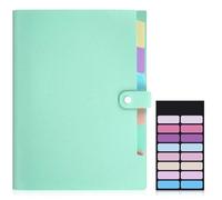 Agoer Trieur 7 Compartiments A4 en Paille de Blé,Extensible Organiseur Document Trieur A4,Souple et Légère Système de Classeur,Vie Saine,Sans BPA pour Bureau Maison Ecole - Vert