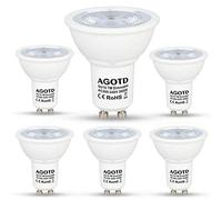 AGOTD Ampoule LED GU10 MR16 LED Dimmable 7W 230V,Haute Compatibilité, No Flicker, No Noise, Equivalent Ampoule Halogene 50W, CE ERP,560lm, Blanc Chaud, 3000K, 220v-240 Vac, Culot GU10, Lot de 6 units