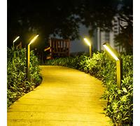 AGOTD Lampe Solaire Exterieur 20 LED Spot Solaire Extérieur Etanche IP55, Projecteur Solaire avec 3 Modes d’Éclairage au Sol pour Jardin Cour Allée Chemin - 4PCS