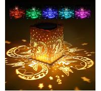 AGPTEK lanterne solaire marocaine - lampe solaire de table pour jardin extérieur, lampe solaire de jardin pour un éclairage durable