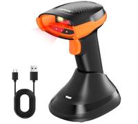 AGPTEK Scanner de codes-barres QR 2D avec support de chargement sans fil et puissant système de lumière de remplissage de couleur