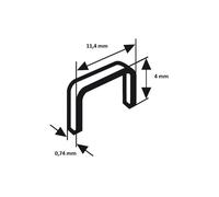 Agrafe Type 53 Bosch 4x11.4 mm - 1000 agrafes
