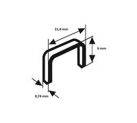 Agrafe Type 53 Bosch 6x11.4 mm - 1000 Agrafes