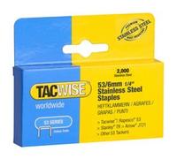 Agrafes 53/6 mm, acier inoxydable, 2.000 pièces